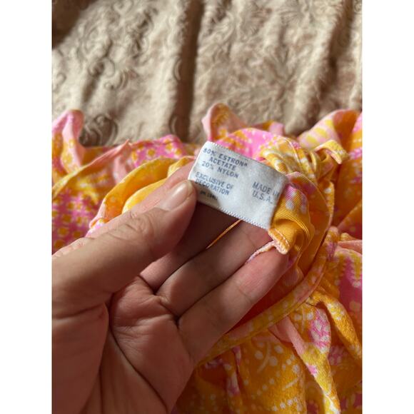 Vintage 70s patchwork ruffle detail poncho size small - Picture 7 of 7